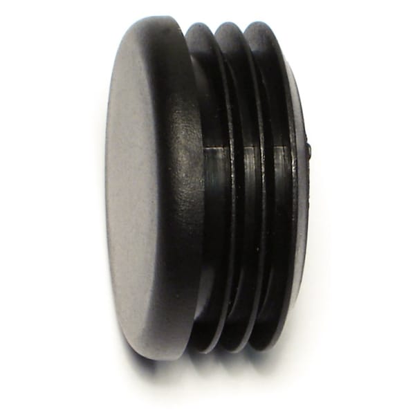 Midwest Fastener 1-1/2" Black Plastic Round Cap Plugs 2PK 76664 - main